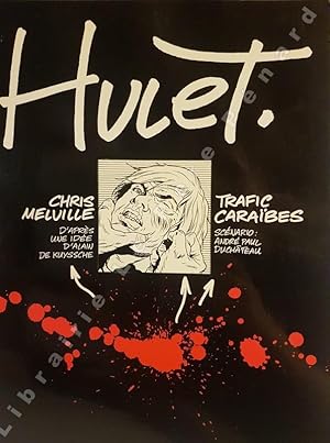 Couverture originale de Chris Melville Trafic Caraibes par Daniel Hulet et Andre-Paul Duchateau aux editions du Lombard