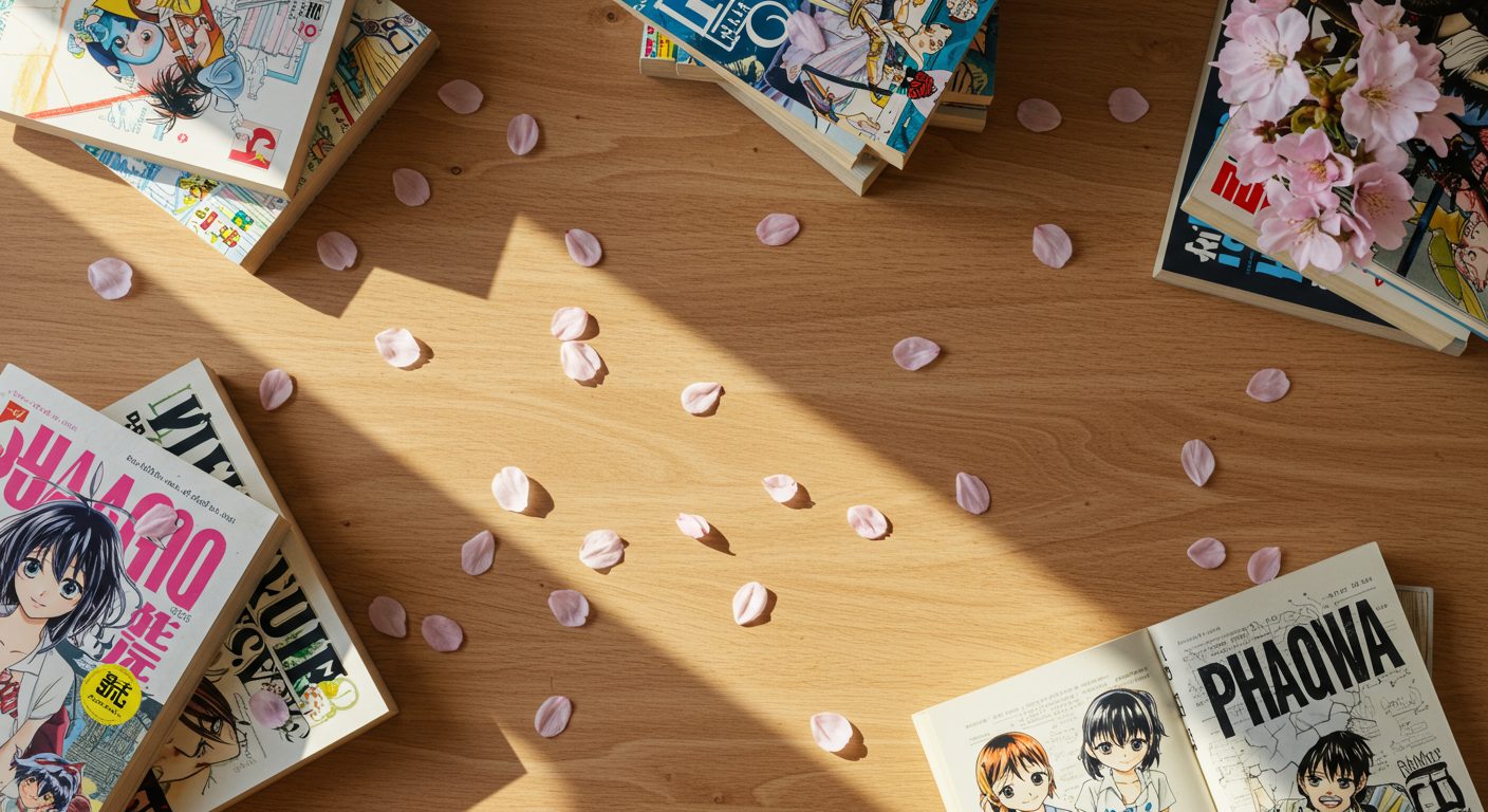 Manga printemps 2026 : volumes seinen et shonen sur fond naturel